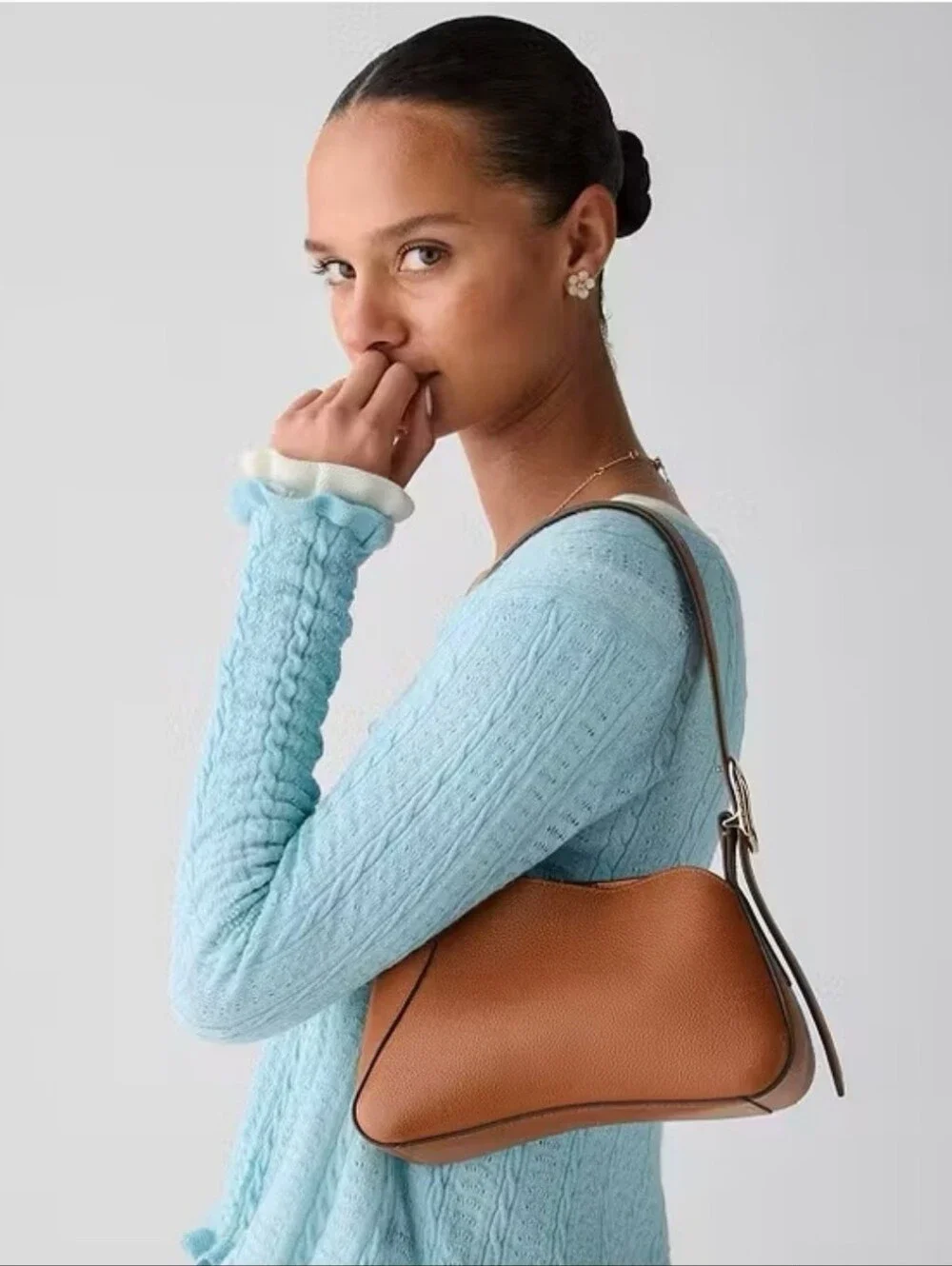 NWT Kate Spade 454 Sculpted Shoulder Bag, Warm Gingerbread
